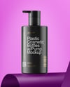 Plastic Cosmetic Bottles with Pump Cap Mockup