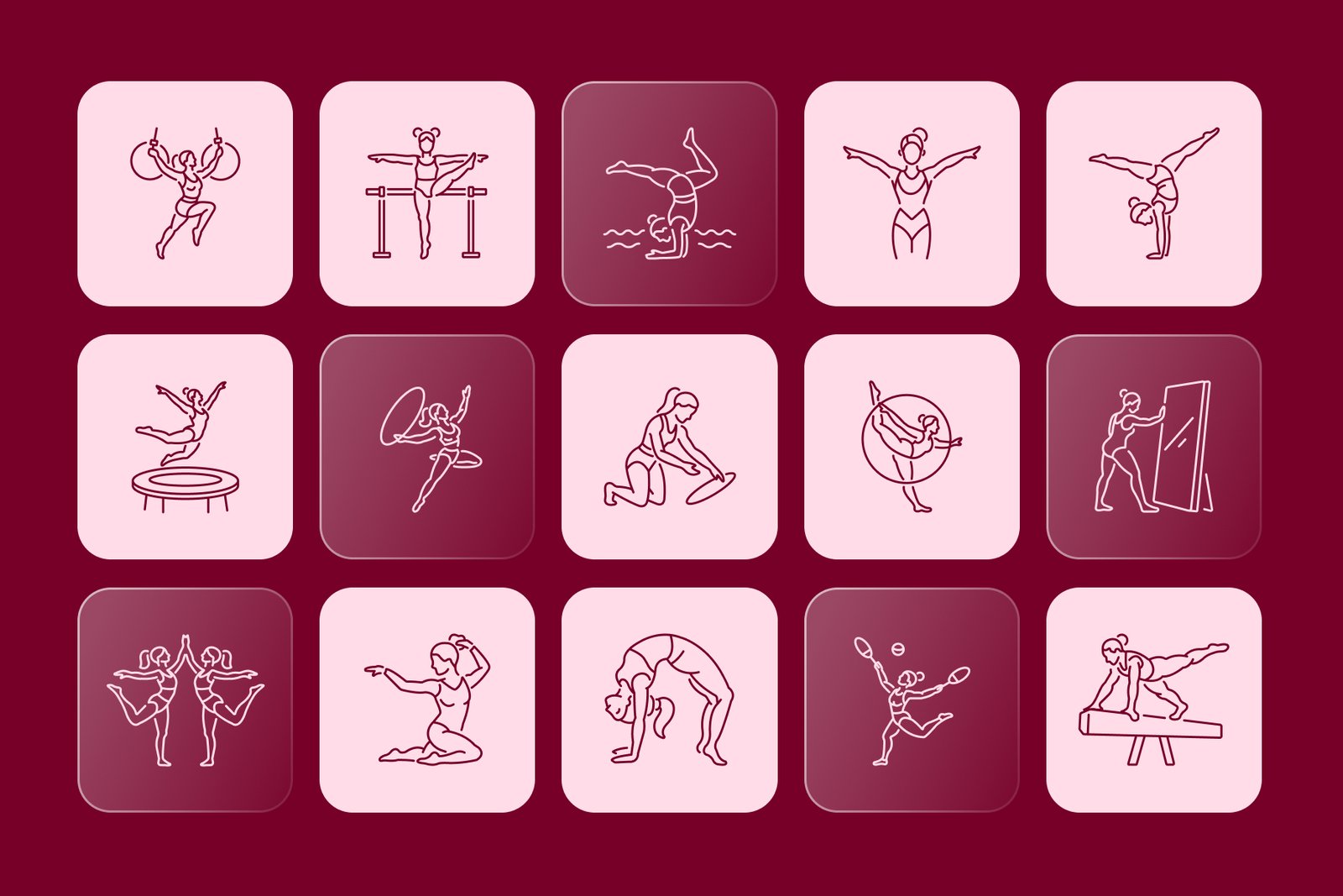 Women&#039;s Gymnastics Icons