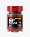 Clear Glass Jar with Ground Sumac Spice Mockup