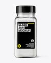 Square Plastic Jar with Fine Salt Mockup