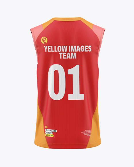 Training Sleeveless Jersey Mockup - Back View