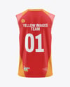 Training Sleeveless Jersey Mockup - Back View