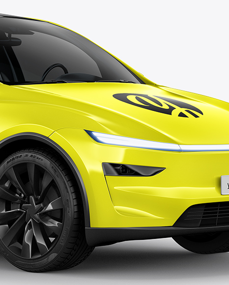 Electric SUV Mockup - Half Side View