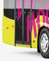 City Bus Mockup - Front Half Side View