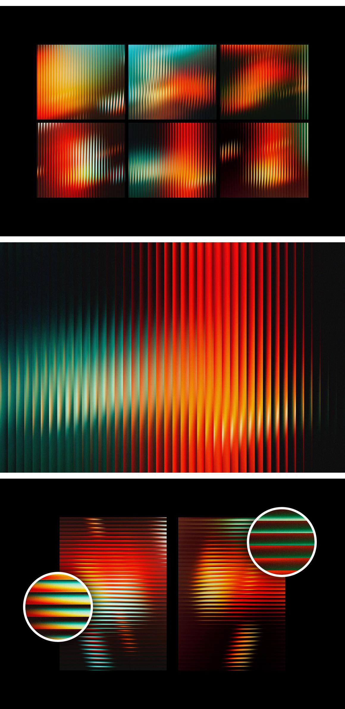 Stripped Gradient Glass Backgrounds