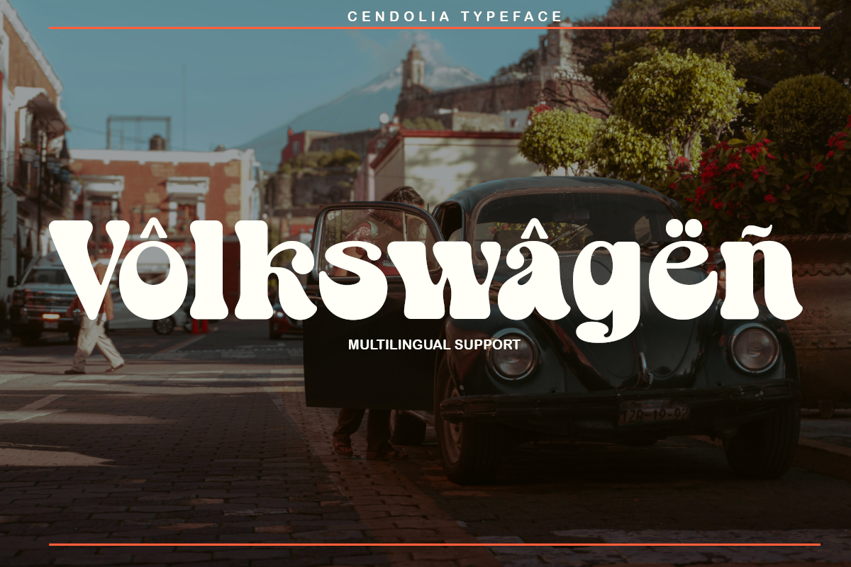 Cendolia | Groovy Retro Font