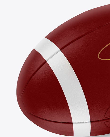 Vintage Leather Rugby Ball Mockup