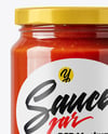 Glass Jar with Tomato Paste Mockup