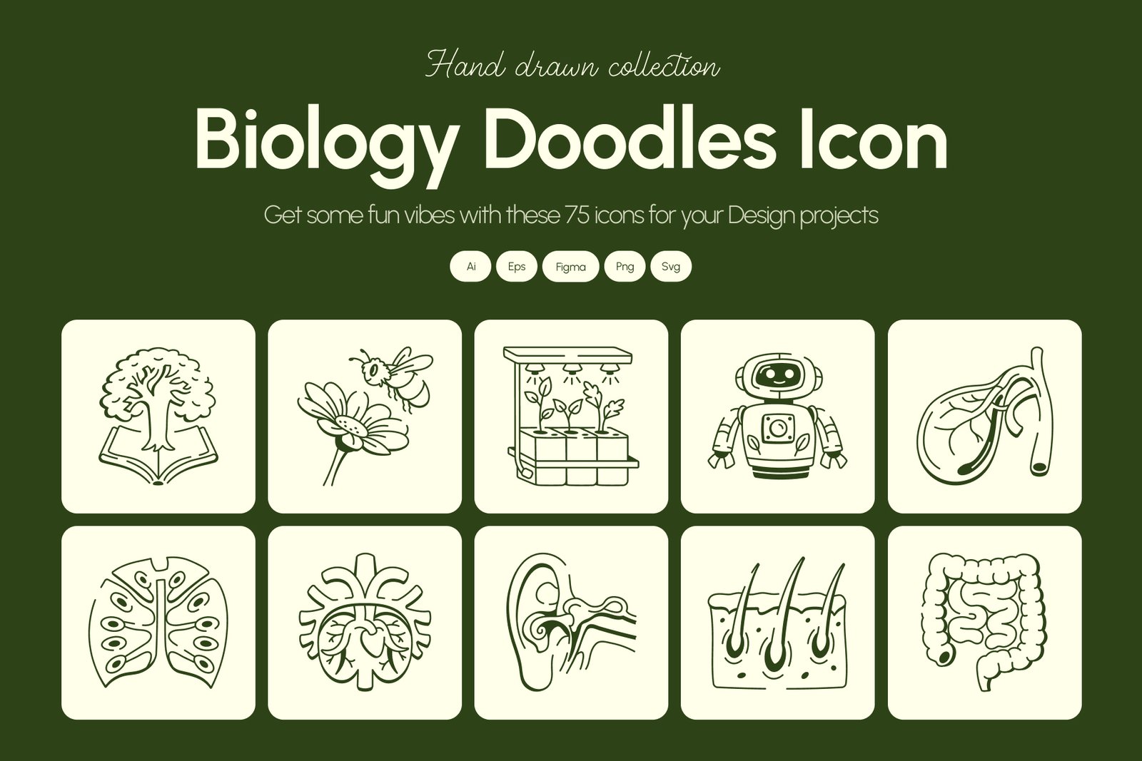 Biology Doodles Icon Pack