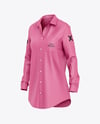 Women's Long Sleeve Shirt Mockup - Half Side View