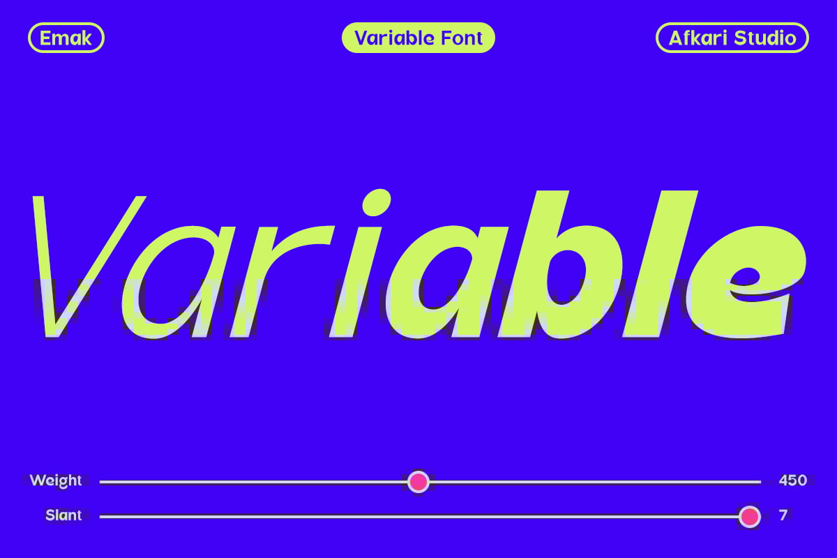Emak - Modern Sans Serif Typeface with Variable Font