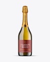 Antique Green Glass Champagne Bottle Mockup