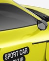 Sport Car Mockup - Back Half Side View