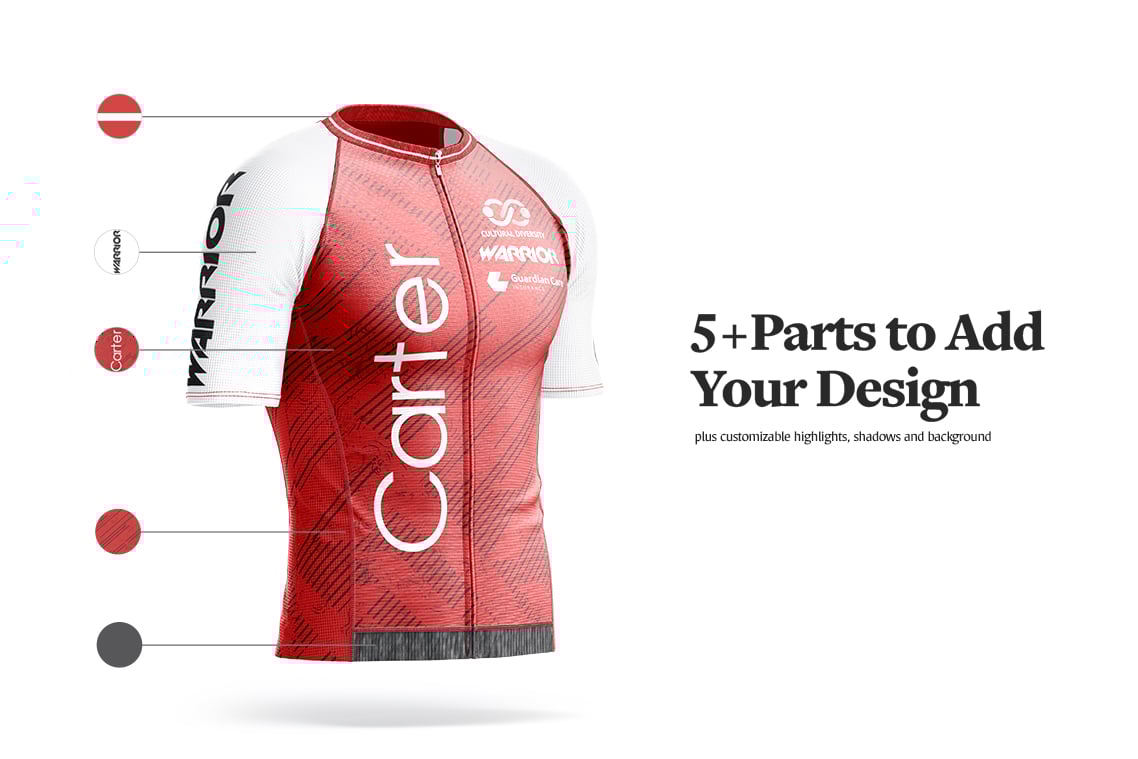 Cycling Jersey Mockups Set