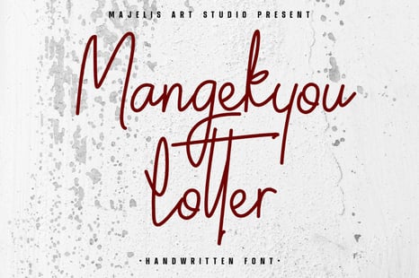 Mangekyou Lotter - Handwritten font - Bold font for posters