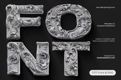 Bas-relief Font