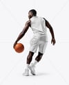 Black Man Wearing Full Basketball Kit Mockup