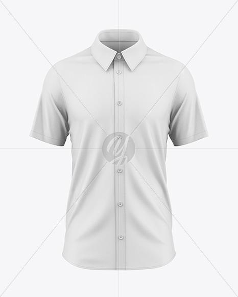 Men's Short Sleeve Shirt Mockup - Front View