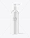 Clear Cosmetic Bottle with Pump Mockup
