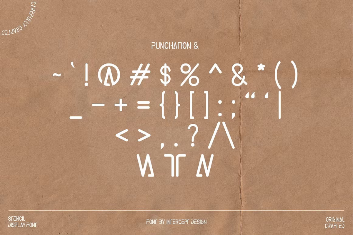 Muspha - Stencil Display Font