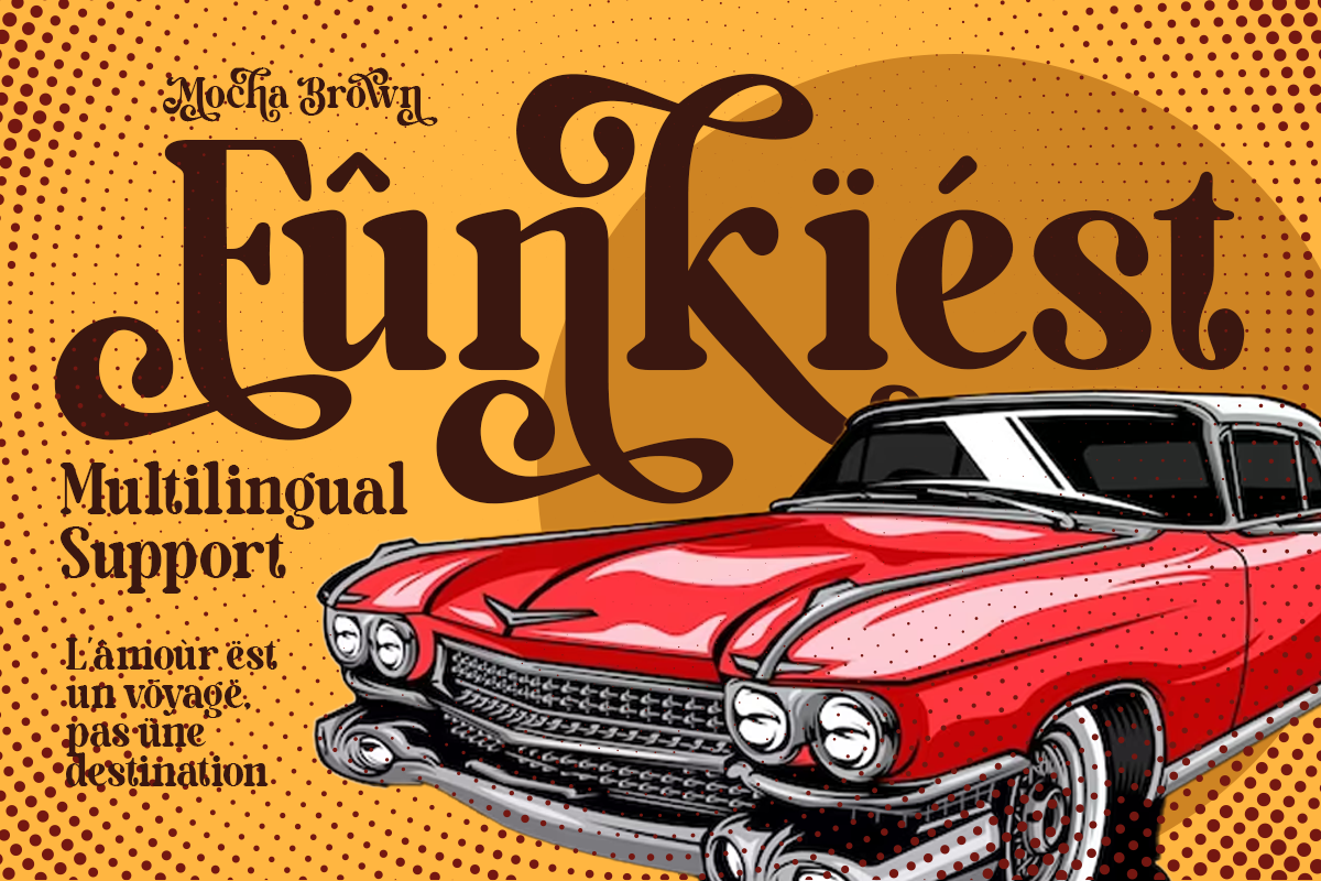 Mocha Brown - Unique Retro Font