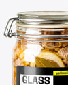 Glass Jar with Clamp Lid Filled Stewed Meat Mockup