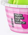 Paper Cup with Macaron Cookie Mockup