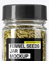 Glass Jar with Fennel Seeds Mockup