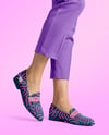 Pair of Suede Loafers on Woman's Legs Mockup