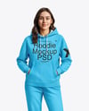 A Woman in a Hoodie Mockup