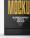 Whiskey Bottle with Box Mockup