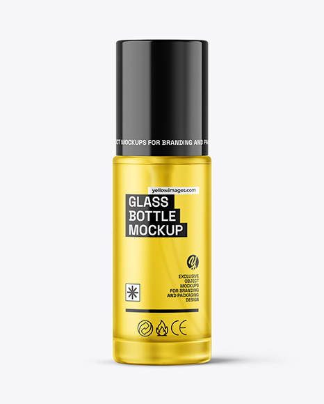 Frosted Cosmetic Bottle with Pump Mockup