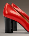 Pair of Block Heel Pumps Mockup
