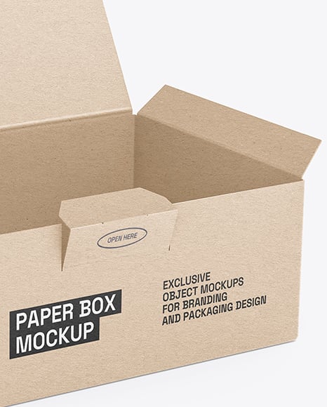 Kraft Paper Box Mockup