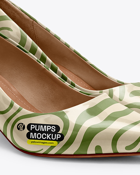 Pair of Kitten Heel Pumps Mockup