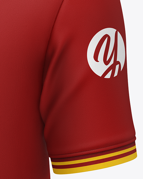 Men's Short Sleeve Polo Shirt Mockup