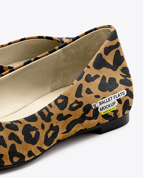 Pair of Suede Ballet Flats Mockup