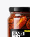 Clear Glass Jar with Sun Dried Tomatoes Mockup