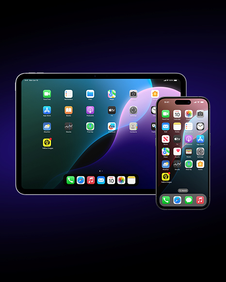 Apple iPhone with iPad Mockup