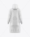 Women Cotton Hoodie Dress Mockup - Back View
