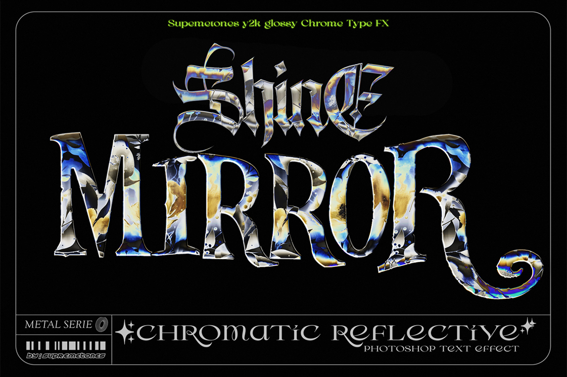 3D Chromatic Reflective Photoshop Text Effects