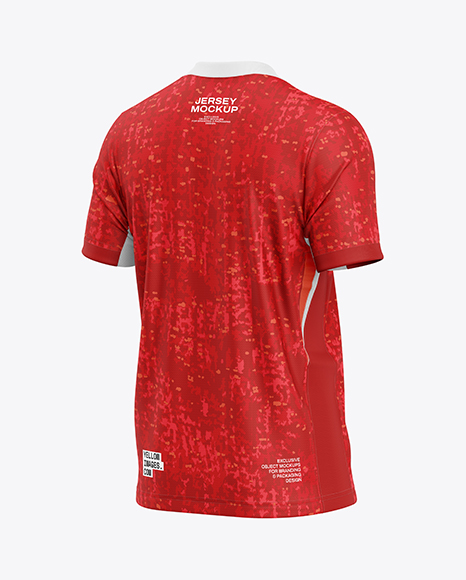 Soccer Jersey Mockup - Back Half Side View - Jersey back mockup