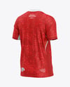Soccer Jersey Mockup - Back Half Side View