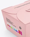 Paper Food Box in Sleeve Mockup