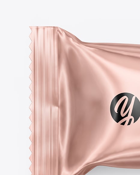 Glossy Metallic Snack Package Mockup