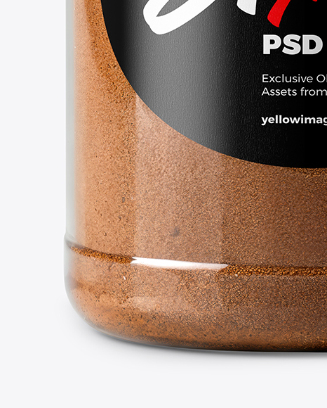 Plastic Jar with Ground Cloves Mockup