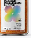 Glass Jar with Garam Masala Seasoning Mockup