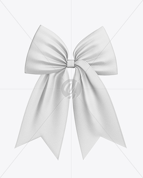 Cheer Bow with Long Ribbons Mockup