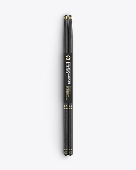 Matte Wooden Drumsticks Mockup