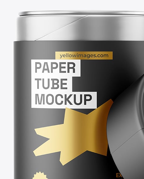 Opened Paper Tube Mockup